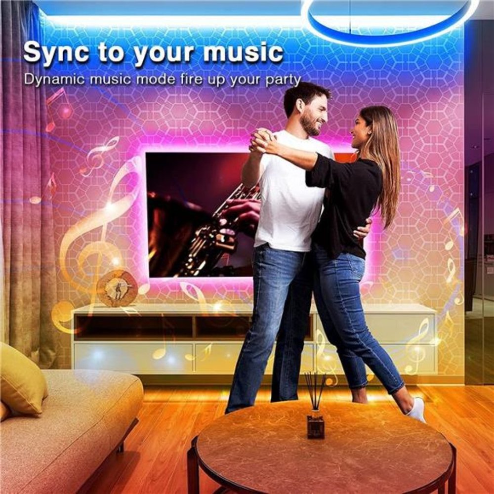 Smart LED Light Strips,50 ft WiFi LED Light,Sound Activated Color Changing - Picture 2 of 6